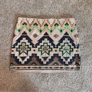 Express sequin mini skirt